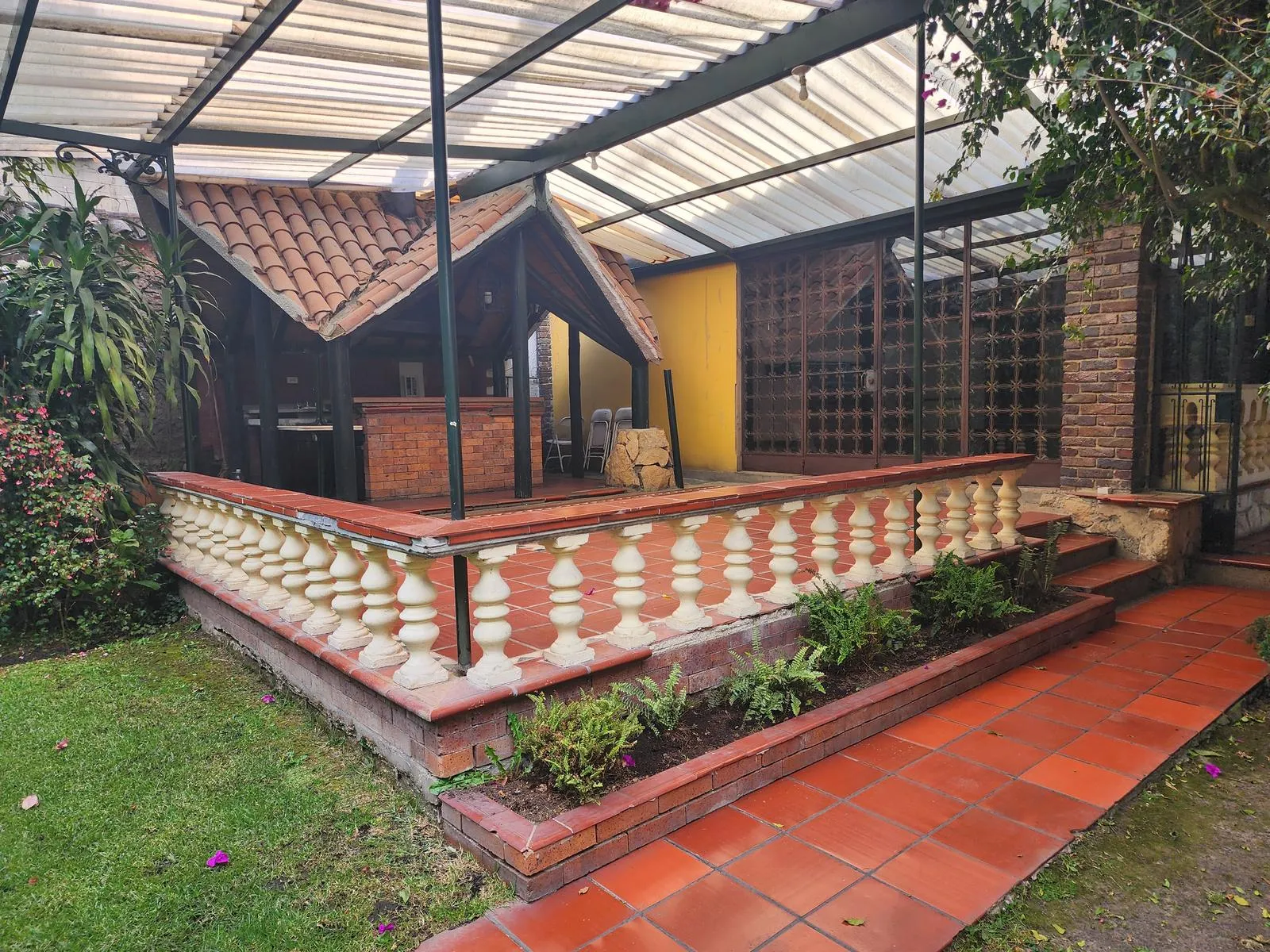 Terraza con asador